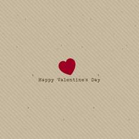 Valentine's Day heart on cardboard texture  vector