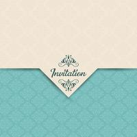 Decorative invitation design vector