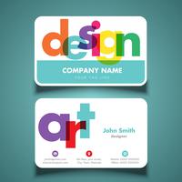 Business card for artist or designer vector