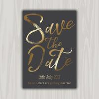 Decorative save the date invitation  vector