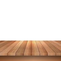 Wooden decking on white background  vector