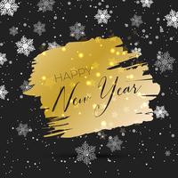 Gold and black Happy New Year background vector