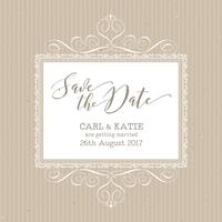 Rustic save the date invitation  vector