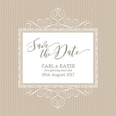 Rustic save the date invitation 