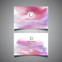 Business card with paint strokes design vector