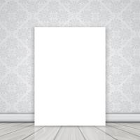 Blank picture on the floor leaning against the wall  vector