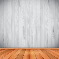 Interior with wooden floor and walls vector