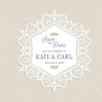 Vintage save the date design vector