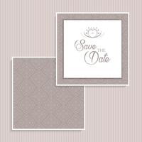 Save the date invitation design vector