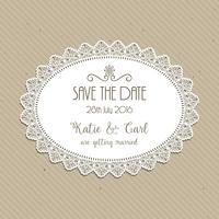 Decorative save the date invite  vector