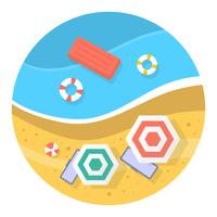 Flat Beach Illustration vector