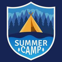 Summer Camp Patch vector