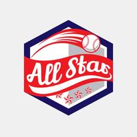 béisbol, estrella, logotipo vector