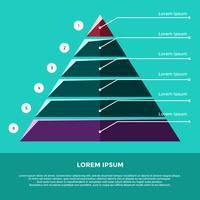 Flat Pyramid Diagram For Business Vector