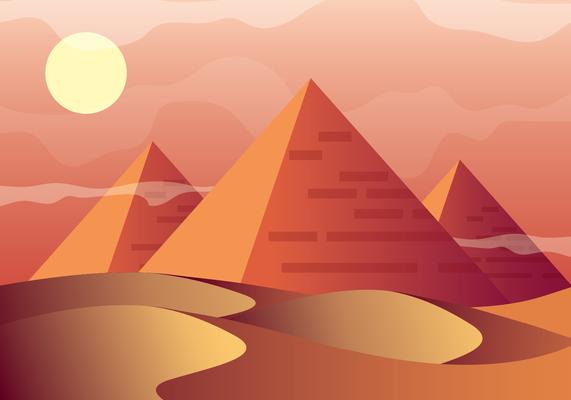 Pyramids Vector Illustration