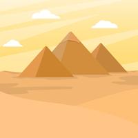 Flat Pyramids Vector Illustration