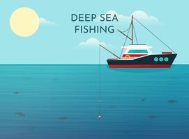Deep Sea Fishing Background vector