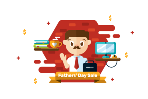 Fathers Day Sale Vector