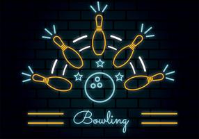 Neon Bowling Vector Design