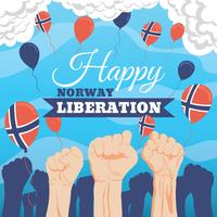Ilustración del día de la liberación noruega vector