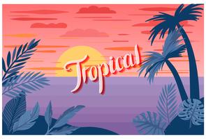 Vectores de paisajes tropicales