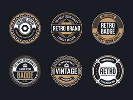Circle Vintage and Retro Badge Design Collection vector