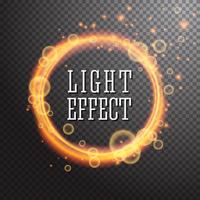 Shining circle light effect design element vector