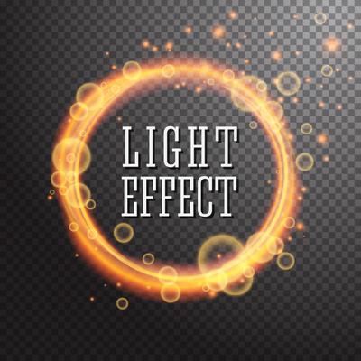 Shining circle light effect design element