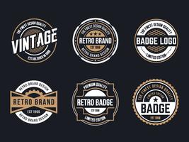 Circle Vintage and Retro Badge Design vector
