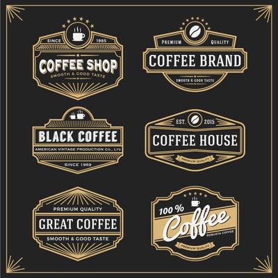 Coffee Label Vector Art, Icons, and Graphics for Free Download