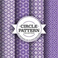 Set of Simple Circle Patterns Background vector