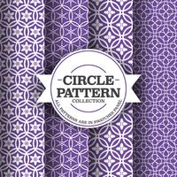 Set of Simple Circle Patterns Background vector