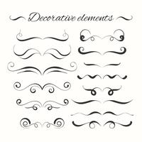 Hand drawn divders set. Ornamental decorative elements. vector