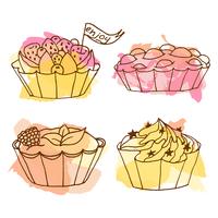 Tarts vector illustration.