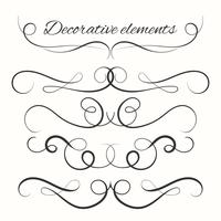 Set divisores dibujados a mano. Conjunto de bordes decorativos. Elementos decorativos ornamentales vector