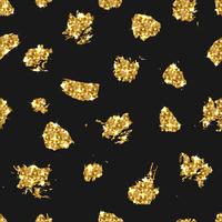 Golden glitter seamless pattern. Vector background with gold.