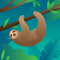 Sloth Forest Vector