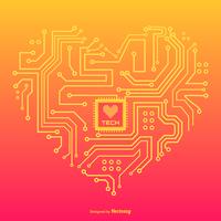 In Love With Technology Vector Concept Design