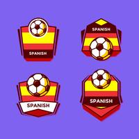 Vector de parches de fútbol español