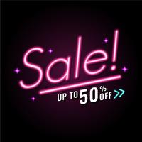 Neon Sale vector