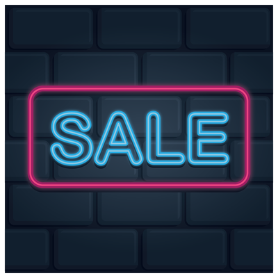 Neon sale with pink frame