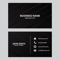 Black Business Card vector