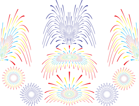 Fireworks vector set