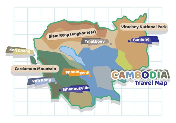 Cambodia Travel Map