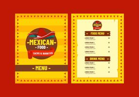 Mexican Menu Template Vector