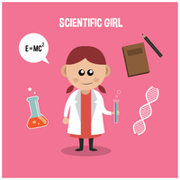 Chica de ciencia ficción vector