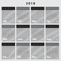 Calendario imprimible 2018 vector