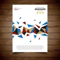 White Modern Brochure Template With Triangles vector