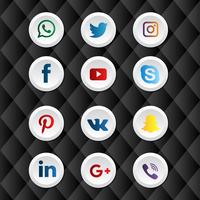 Social Media Buttons vector