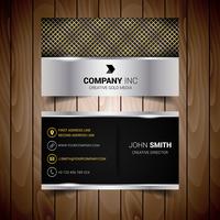 Black And Golden Abstract Business Card vector